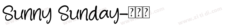 Sunny Sunday字体转换